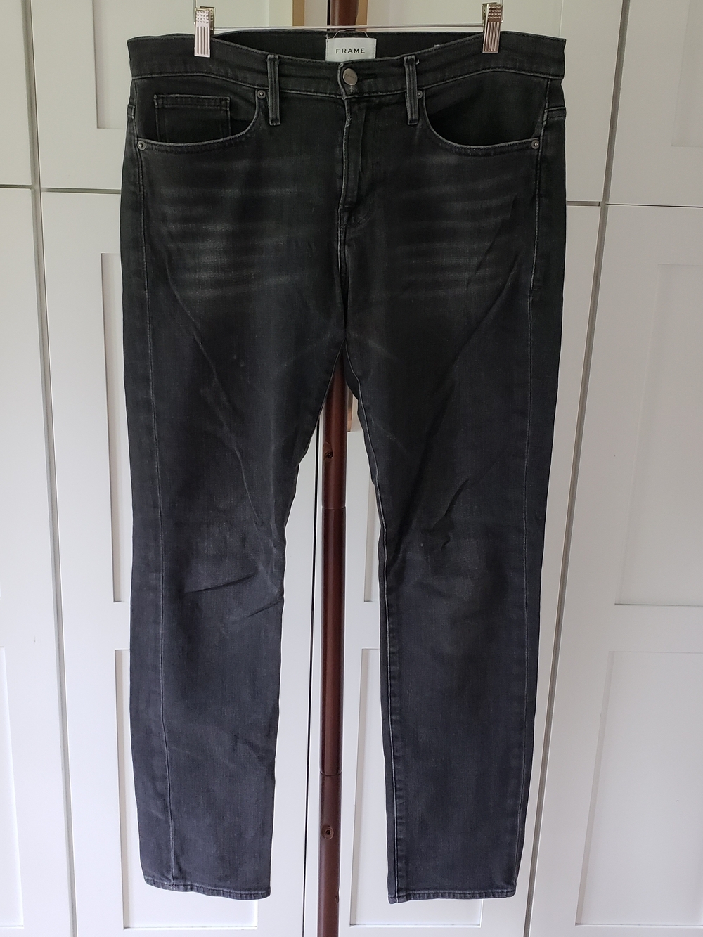 Frame L' Homme Slim Jeans Men's 33 Dark Wash Straight Leg Denim Pants
